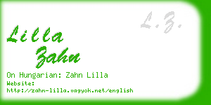 lilla zahn business card